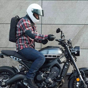 Camisa de Motociclista de Franela Reforzada con Aramida, Unisex, con Protección Certificada CE, Diseño a Cuadros, Personalizable, Venta al Por Mayor - Product Image 5