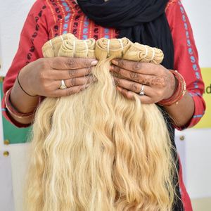 ผมต่อจากผมมนุษย์บริสุทธิ์ลอนซูเปอร์เวฟทรงหลวมสีธรรมชาติ - Product Image 4