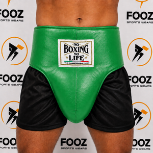 อุปกรณ์ป้องกันขาหนีบสำหรับฝึกซ้อมคิกบ็อกซิ่ง ยี่ห้อ Red No Boxing No Life รุ่นขายดีที่สุด ผลิตจากหนังวัวแท้ รับสกรีนโลโก้ สำหรับมวยไทย - Product Image 5