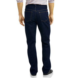 Customize <b>Men's</b> Jeans Denim Manufactures Straight Casual Regular Fit Pant Boys <b>Stretch</b> Jeans Zipper Fly Washed Logo Waist - Product Image 5