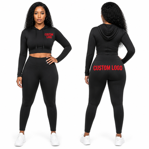 Trending <b>Workout</b> Sets for Women High Stretch Breathable Sports <b>Jacket</b> and Yoga Leggings Active Wear Women Clothing - Product Image 1