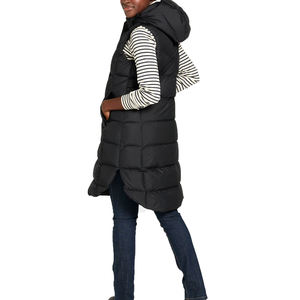 Gilet matelassé sans manches personnalisé pour femme avec logo – Veste longue d'extérieur respirante et rembourrée pour l'hiver - Product Image 3