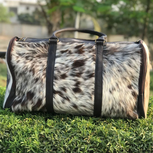 Sac de voyage en cuir de vachette véritable avec poils, sac de week-end, sac de nuit, sac de sport, fabricant sur mesure, vente en gros - Product Image 3