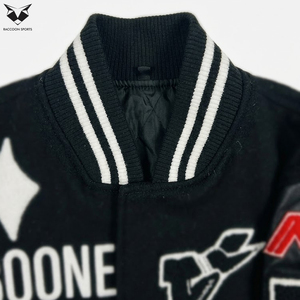 2026 Customized Made New Arrival OEM Street Wear Eco-Friendly Wool & PU Leather College Letterman Baseball Varsity <b>Jacket</b> - Product Image 5