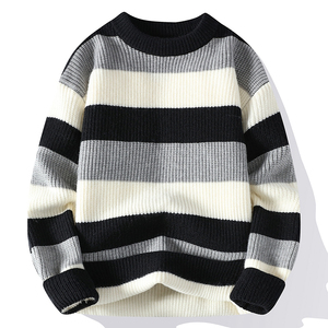 Wholesale Rate Anti-Wrinkle Autumn Slim Fit Wool <b>Men</b> Crewneck Soft Knitted <b>Long</b> Sleeve Pullover Sweater Top Quality For <b>Men</b> - Product Image 2