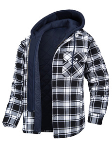 2025 <b>Men's</b> Plaid <b>Flannel</b> <b>Jacket</b> with Stand Collar Windproof and Winter Warm New Style Checked <b>Flannel</b> <b>JACKET</b> for <b>Men</b> - Product Image 6