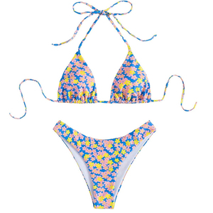 Women's Customized Print Two-Piece <b>Bikini</b> <b>Set</b> Breathable Quick Dry Backless Beachwear Summer Swimwear - Product Image 1