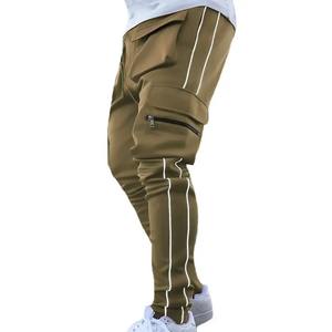Pantalons formels multi-poches de haute qualité, design personnalisé 2025, pantalons cargo imprimés à la mode pour hommes - Product Image 1