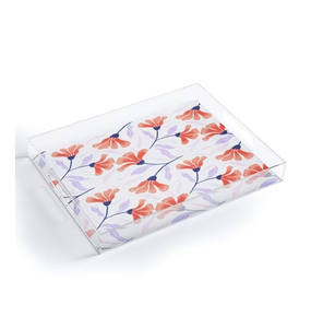 Stylish Printed Acrylic Serving Storage Tray For Serving Beverages Snack Breakfast Trending Organizer Platter For <b>Coffee</b> <b>Table</b> - Product Image 1