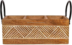 Porta Cubiertos de Diseño con Mango de Metal, Color Natural, Cesta de Madera de Mango de Alta Calidad para Accesorios de Cocina al Mejor Precio FWE - Product Image 6