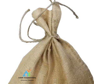 Eco-Friendly Custom Size Jute Burlap <b>Hessian</b> Sand <b>Bag</b> Reusable Drawstring Biodegradable Silk Material for Packaging Printing - Product Image 5