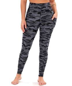 Pantalons de sport à compression avec poches intérieures, effet ventre plat, leggings brillants sans couture pour femmes, leggings de yoga et de sport - Product Image 4