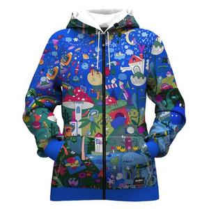 Sudadera con Capucha y Cierre de Cremallera para Hombre, Color Turquesa, Felpa Francesa, Manga Larga, para Otoño - Product Image 5