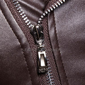 Chaqueta de cuero de invierno con logotipo personalizado en stock, nueva llegada, chaqueta de cuero de invierno para hombre en venta - Product Image 5