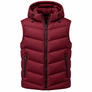 High Quality Canvas Puffer <b>Vest</b> <b>Men</b> Women <b>Winter</b> Casual Breathable Waterproof Windproof Sleeveless Hip-Hop Solid Color - Product Image 5