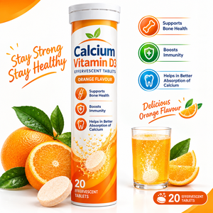 แคลเซียมและวิตามินดี3 แบบเม็ดฟู่ พรีเมียม ละลายเร็ว บำรุงสุขภาพกระดูก - Product Image 1