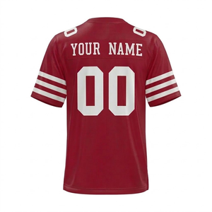 Camiseta de Fútbol Americano Personalizada para Hombre, Transpirable, de Secado Rápido, Manga Corta, Uniforme Deportivo con Logotipo Personalizado - Product Image 2