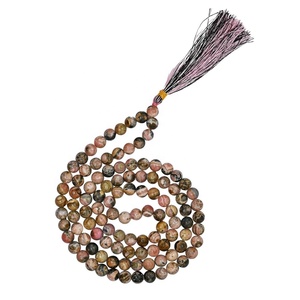 ลูกปัดโรโดโครไซต์ JAP Mala 108งานฝีมือระดับพรีเมี่ยมขายส่งขัดเงาสำหรับการทำสมาธิโยคะฮวงจุ้ยและความรัก - Product Image 1