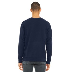 <b>Navy</b> Blue Mens Fleece Sweatshirt Classic Crewneck Winter 100% Cotton Work Fleece Jumpers Cotton Casual Pullover Sweatshirt <b>Top</b> - Product Image 1