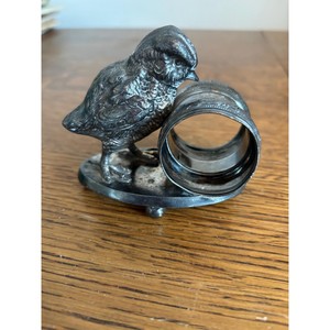 Vintage Metal Bird Napkin Ring Holder Free <b>Standing</b> Decorative Tablepiece - Product Image 1