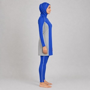 Burkinis islamiques modestes, confortables, respirants et durables, ensemble 2 pièces, couleur unie, haute qualité, séchage rapide, maillots de bain décontractés - Product Image 2