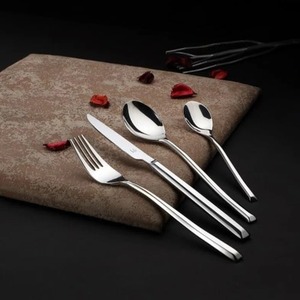 Ensemble de couverts en métal pour cuisine design, cuillère, fourchette, ensemble de service, parfait pour une table à manger sophistiquée - Product Image 2