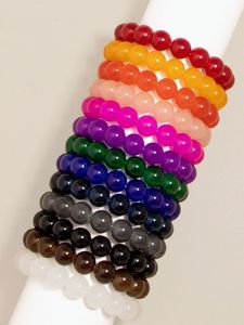 SOFIYA CRAFT Ensemble de bracelets géométriques perlés en résine acrylique et lucite, bracelets empilables colorés pour femme, bijoux tendance pour soirée - Product Image 5