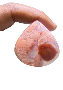 Cabochon en Agate Coton Naturel de Haute Qualité, Pierre Précieuse en Vrac pour la Fabrication de Bijoux - Product Image 3