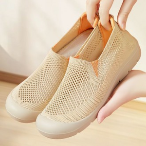 Nuove scarpe Casual da Tennis primaverili da donna con Design punzonatura morbide monsuola in tessuto scarpe comode per i piedi - Product Image 1