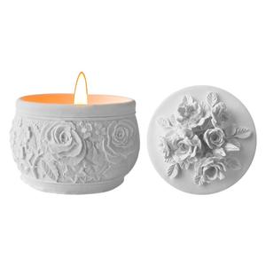 Storage Box Rose Flower Storage Box Cup Candle Holder <b>Resin</b> Candle <b>Silicone</b> Mold - Product Image 5