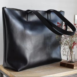 Sac fourre-tout en cuir véritable fait main avec fermeture éclair, sac à main pour femme tendance pour un usage quotidien LTB-0297 - Product Image 1