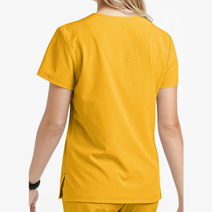 Tops de travail unisexes à manches courtes en polyester tricoté, confortables, pour usage hospitalier, vente en gros, prix d'usine, personnalisables, très demandés - Product Image 3