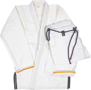 Five B <b>Mens</b> BJJ <b>Kimono</b> Set Adult Jiu Jitsu Uniform Set Blue Cotton Weave Breathable Training Wear Regular Fit Custom Logo - Product Image 3