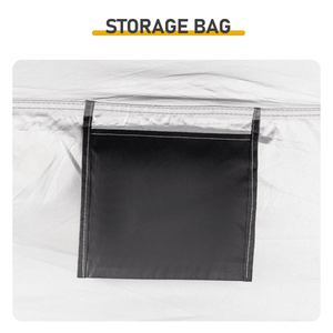 Tenda da campeggio doppia 6.8x4.9FT nera con telaio in fibra di vetro e telo Oxford 210D PU argentato, ideale per riporre biciclette - Product Image 6