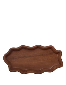 Grand plat ovale en bois, plateau rustique pour table de ferme, centre de table, plat à pain en bois, plat de service décoratif, organisateur - Product Image 1
