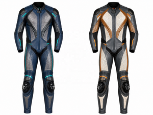 Traje de Motocicleta de Cuero de Una Pieza con Alto Flujo de Aire para Clima Extremo |   Verde marino |   Fabricante OEM ODM |   Diseño de Calidad Premium |   Ropa de Carreras - Product Image 5