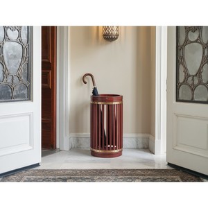 Paragüero de Madera de Nogal Hecho a Mano - Acabado con Pátina Antigua, Diseño Independiente, Aqudus Saleem AS-WN07, Venta al por Mayor - Product Image 1