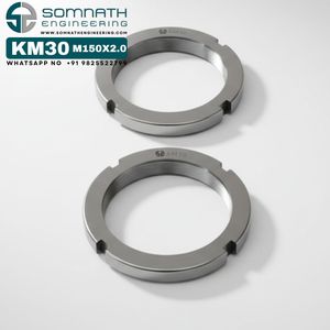 High Quality KM30 <b>Lock</b> Nuts 148MM CLASS 4 Self-Locking Fully <b>Threaded</b> CNC Machined Natural Finish Precision Metric Bearing Shaft - Product Image 3