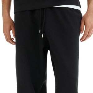 Pantalon de jogging décontracté unisexe en molleton doublé, coupe ample, taille élastique avec cordon de serrage, jambe large, pour le sport et la détente, vente en gros - Product Image 6
