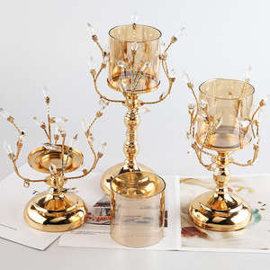 Chandelier nordique haut en fer forgé, porte-bougie fait main, écologique, pour mariages - Product Image 6