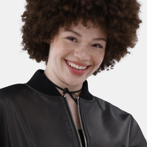Chaqueta Bomber de Cuero PU Negra para Mujer, con Cierre de Cremallera, Manga Larga, Cuello Camisero, Estilo Corto, para Otoño - Product Image 4