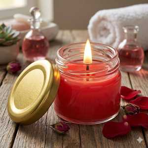 Frasco de Vidrio Esmerilado Premium para Velas con Tapa de Madera, Contenedor para Velas Aromáticas, Decoración para el Hogar, Portavelas, Logotipo Personalizado - Product Image 1