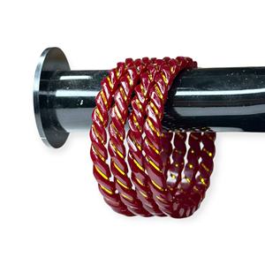 Conjunto de Brazaletes Acrílicos con Base de Vino, a la Moda, con Borde de Perlas, Chapado en Oro, para Bodas, Uso Festivo, Precio al por Mayor - Product Image 1