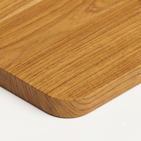 Planche à découper en bois de teck écologique naturelle avec plateau, durable, sans peinture ni vernis, halal, personnalisable pour la cuisine