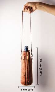 Imra Impex - Elegante y Estilosa Bolsa de Cuero para Vino con Asa, Funda Protectora Impermeable y a Prueba de Polvo - Product Image 2