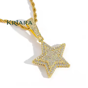 จี้รูปดาวโมอิสซาไนต์ทรงกลมเจียระไนแบบบริลเลียนท์ ชุบโรเดียม เงินแท้ 925 ดีไซน์หรูหราสำหรับทุกเพศ - Product Image 2