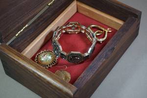 Retro Custom Wooden Jewelry Box Eco-friendly Nature Black Walnut Double Layer Jewelry <b>Storage</b> Box Ring Watch Organizer Box - Product Image 4