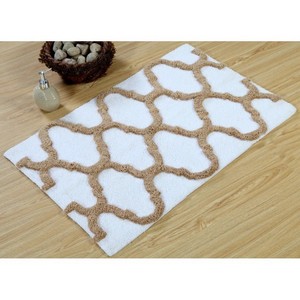 Alfombra de Baño Rectangular con Diseño de Rejilla Marroquí Personalizada, Antideslizante, con Base de Goma, Lavable a Máquina, para Uso Doméstico - Product Image 4