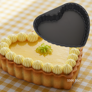 Molde para tartas de frutas ATLAS STAR con forma especial, base desmontable, de aluminio negro, 7 pulgadas, en forma de corazón - Product Image 6