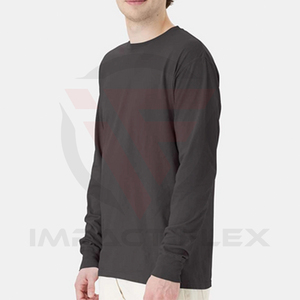Haut à manches longues pour homme, coupe ajustée, respirant, anti-transpiration, compression légère, extensible, 92% polyester, 8% élasthanne, noir - Product Image 3
